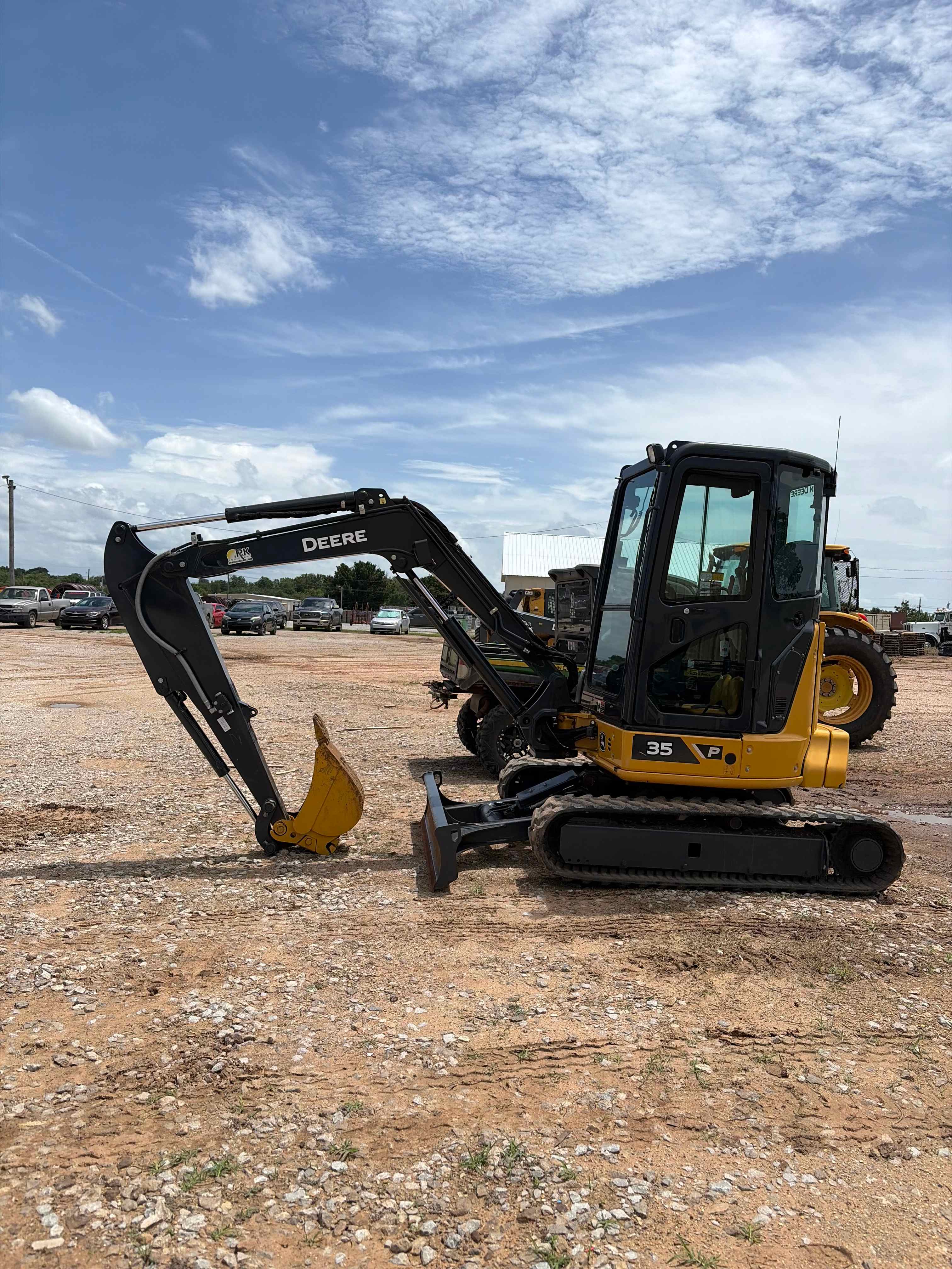 John Deere 35P Mini Excavator - Professional rental equipment showing specifications and features. Image 1 of 3